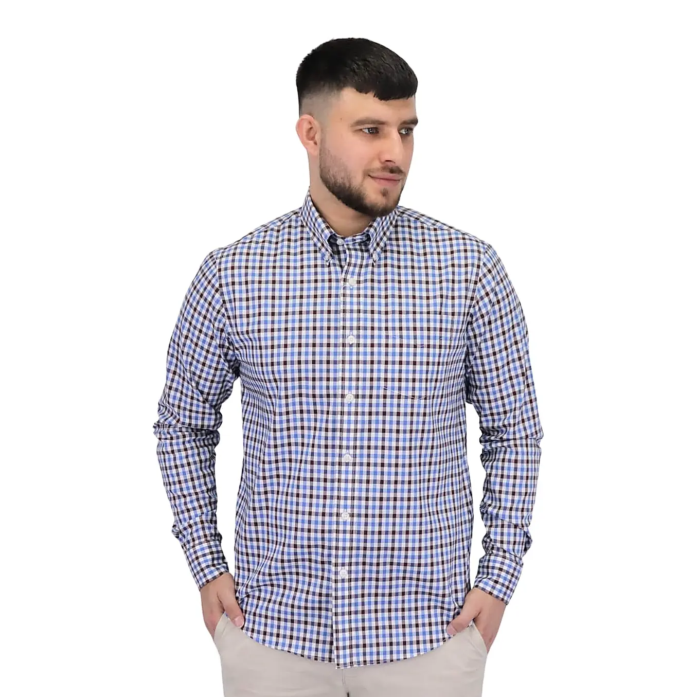 Giordano მამაკაცის გრძელმკლავიანი პერანგი